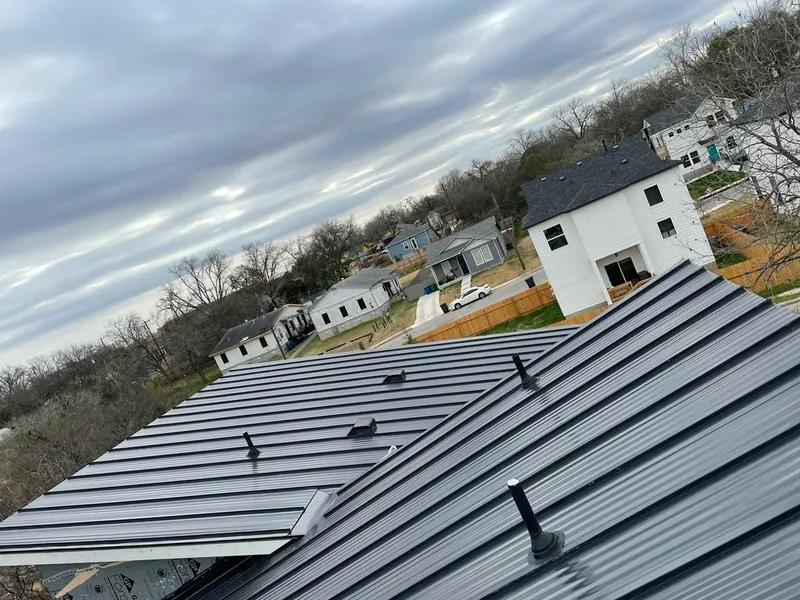 Standing seam metal roof panels with vents for Skylight Repair in Palos Heights